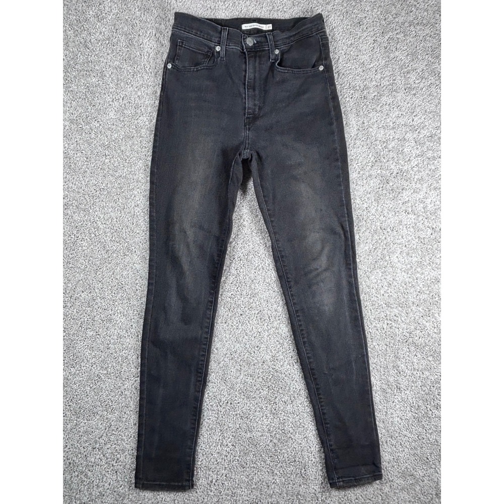 Levi's Womens Mile High Super Skinny Jeans‎ Size 27 Black Denim High Rise